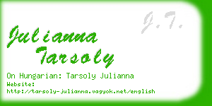 julianna tarsoly business card